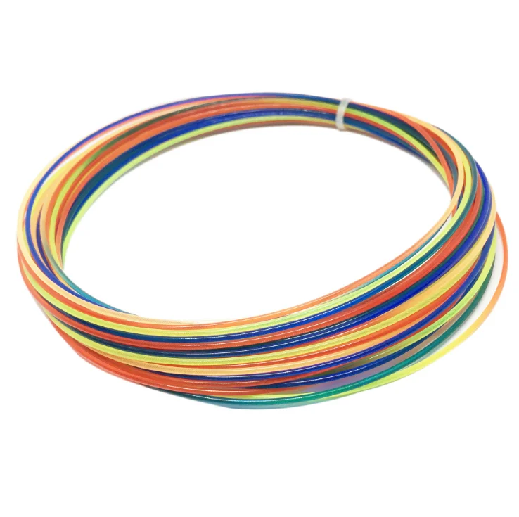 Шнурок для теннисной ракетки POWERTI, радужная Спортивная тренировочная нить 1,30 мм, нейлоновая гирлянда 12 м для спортзала