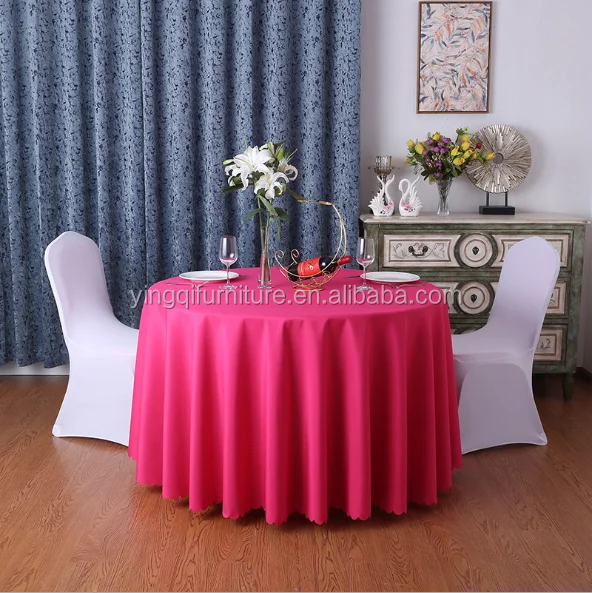 Cheap Polyester Satin Table Cloth for Wedding Decoration