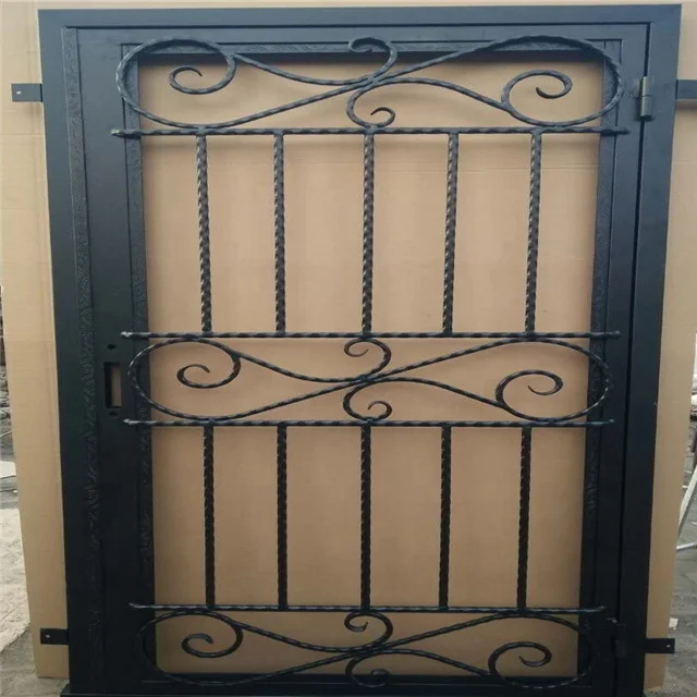 Китай поставщик Необычные безопасности стальные двери декоративные Одиночная дверь из кованого железа входные двери