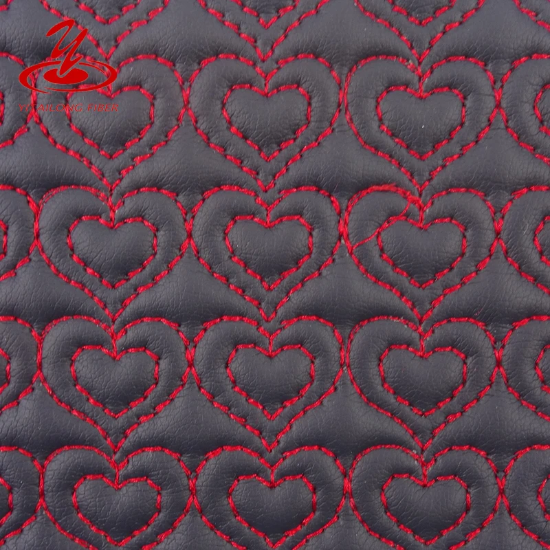 
Embroidery Leather Quilted Fabric for Shoes,Car Mat,Seat Cover 