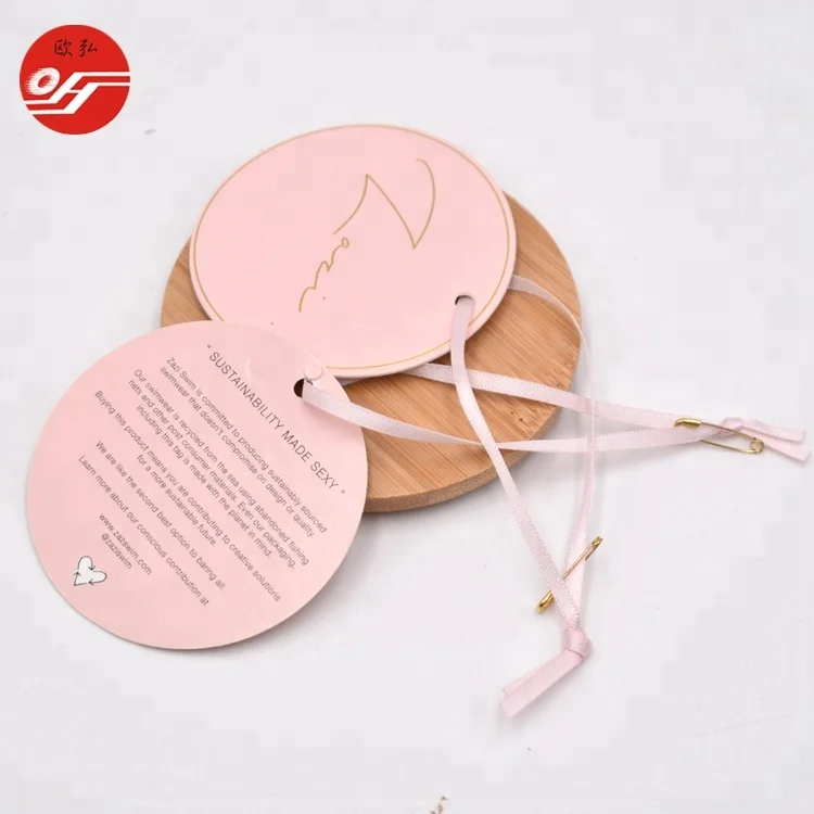 
Premium Quality Custom Recycled Paper Gold Hot Stamping Logo Hang Tags 