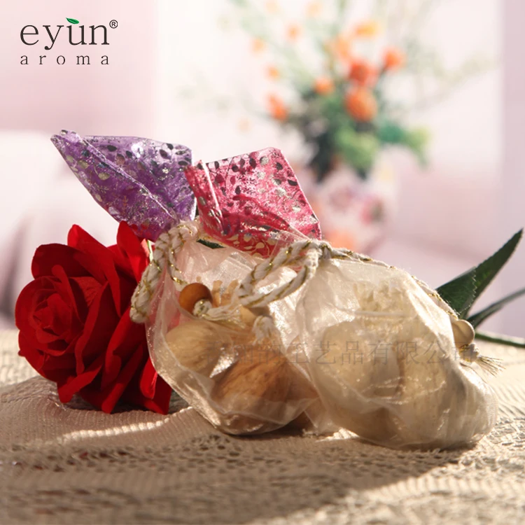 Guangzhou manufacturers mango wood aroma scented sachet bag air freshener ball