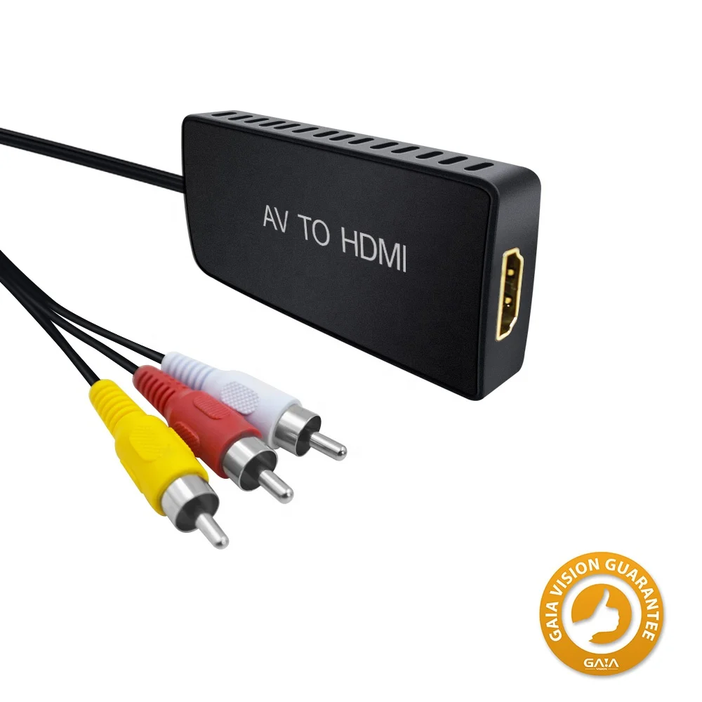 1x Mini AV Composite RCA CVBS Composite Video Audio R/L to HDMI Converter Wandler Adapter Converter 1080P