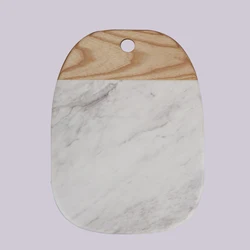 2020 hot selling new design Marble and ash wood joint cheese cutting board