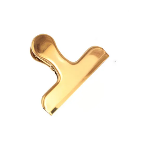 Brass color Strong clamps Great heavy duty bulldog paper clip to organize paperwork necessities office