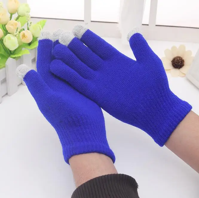 Magic Knit Gloves Unisex Winter  Lined with 3 Touchscreen Fingers