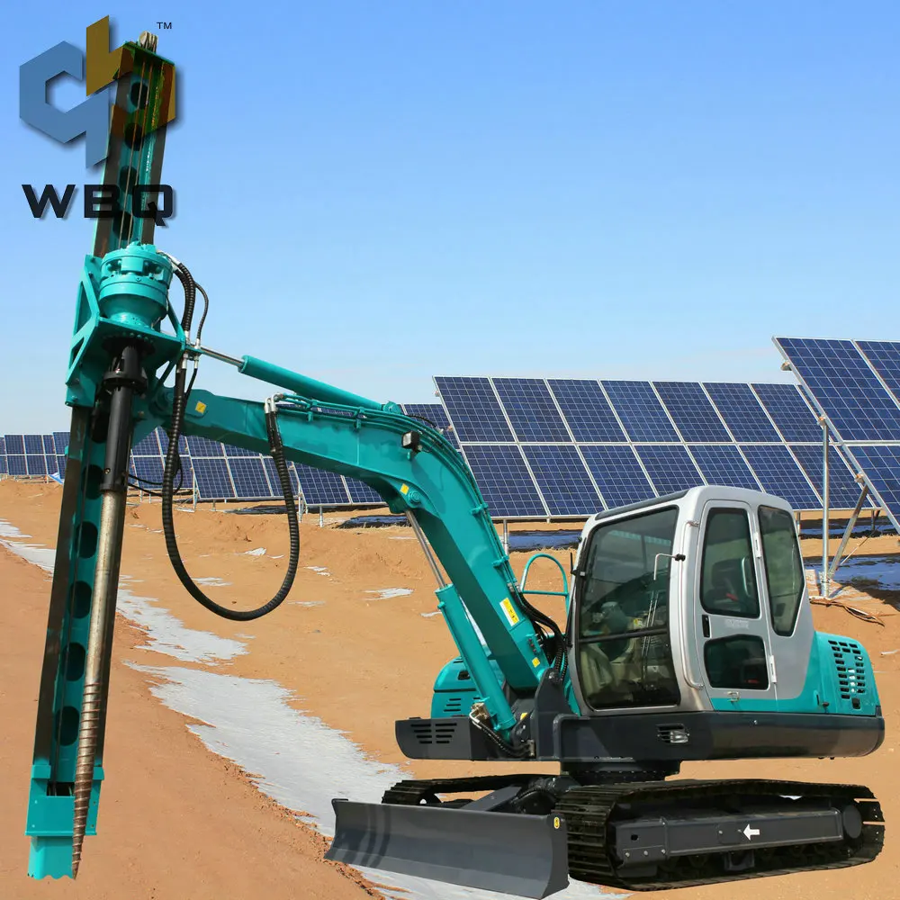 Ground Screw spiral pile drilling machine