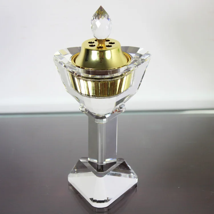 high quality transparent crystal incense aromatherapy oil burner