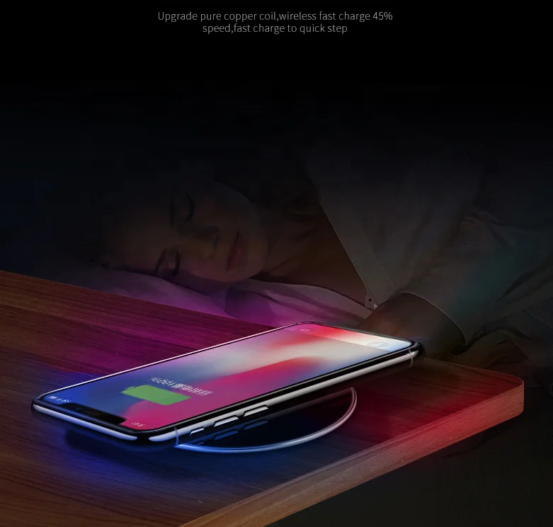 
Wireless Charger 10W Qi-Certified Wireless Charging Pad For Android,Iphone,HUAWEI 