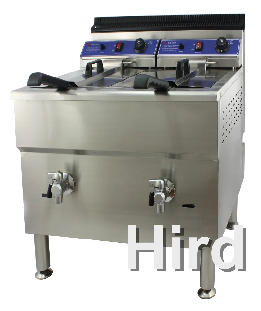 10+10L Commerical Gas Fryer Fast Food with Tow Tank and Two Basakets (HGF-72)