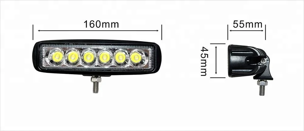 CE RoHs Led Work Lamp 18W Mini Driving Work Light Led Automotive Lights for Boat Car Motorcycle