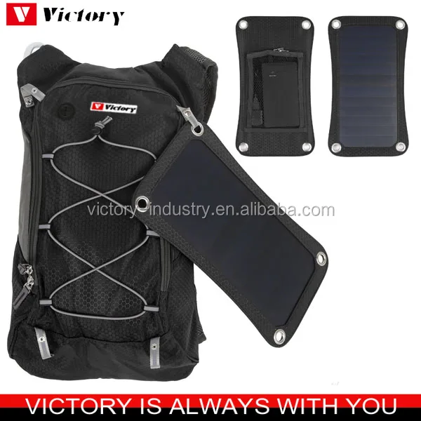 Solar Backpack Charger Hydration Pack with 2 L Water Bag