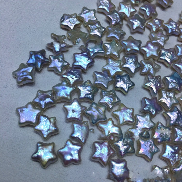 Wholesale 9-11mm AAA star shape natural baroque pearls oyster shells in freshwater oysters vacuum-packed