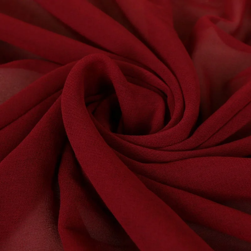 Hot Sale Muslim Ethnic Women Pearl Lace Chiffon Monochrome Bandana Scarf Hijab Shawl