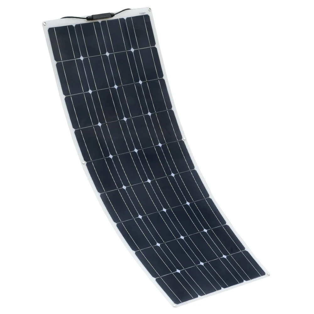 Solarparts 18V Waterproof Adhesive Thin Film 100W ETFE Flexible Solar Panel China Monocrystalline Cell for Car RV boat