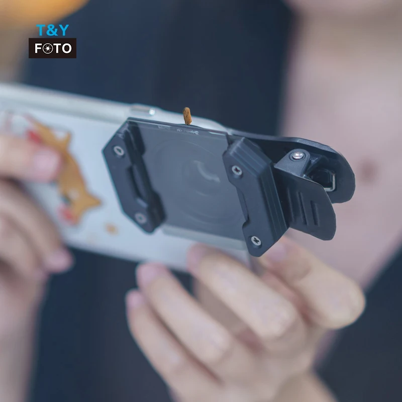 Square cell phone filter holder + gradual orange+grad glass+37 mm Mobile phone holder for mobile phone