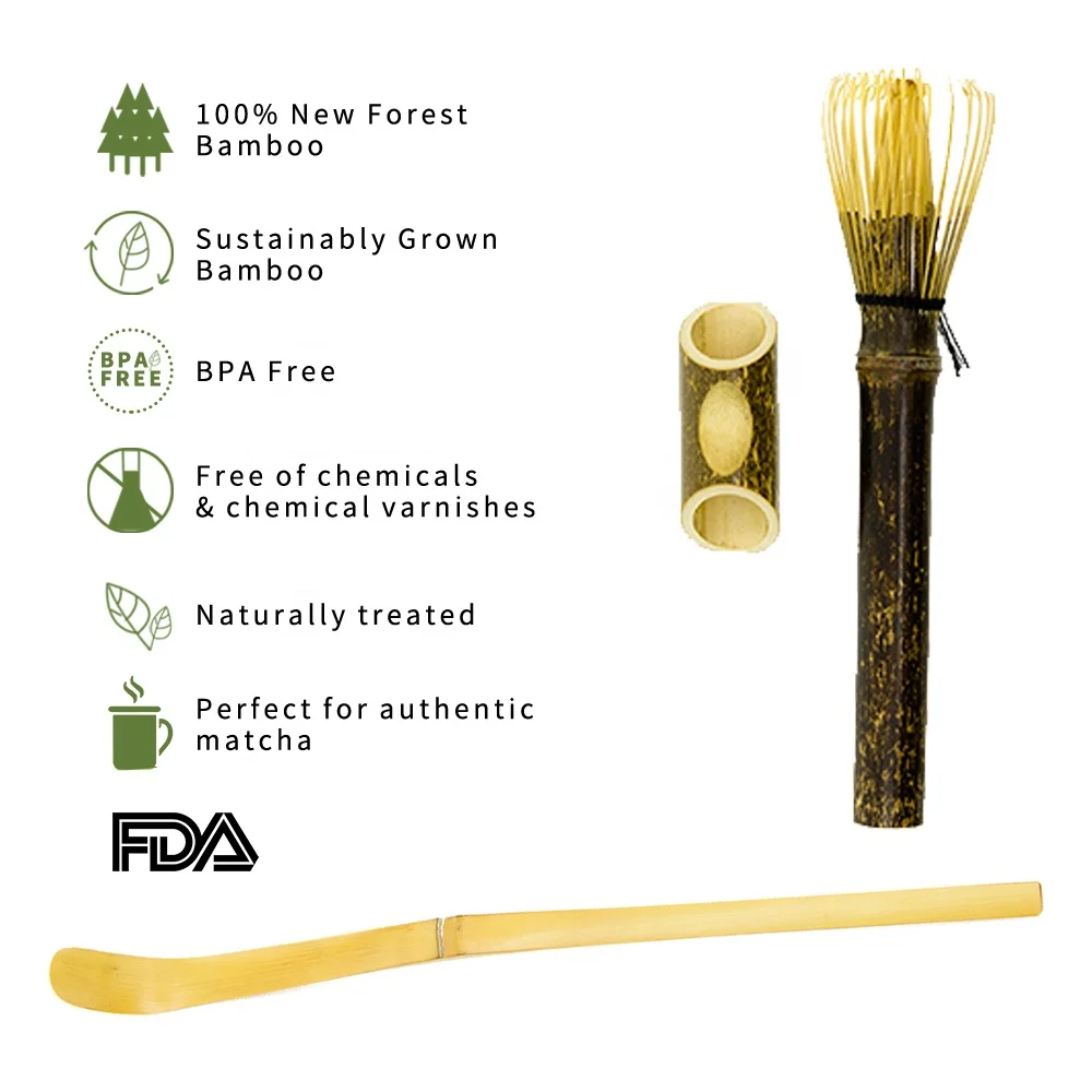 Japan Handmade Travel Mini Whisk Utensil Bamboo Canister Matcha Baking Whisk Wiper Bowl Chasen Custom Tea Set