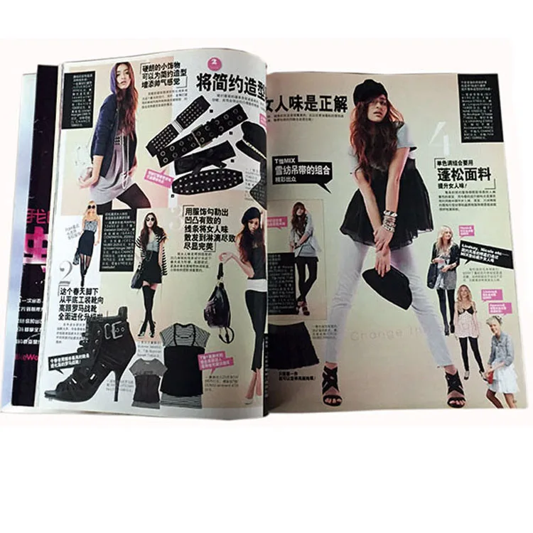 Free sample custom printing full color glossy art fashion adult magazine