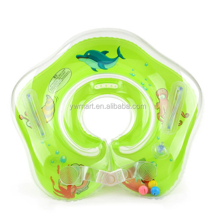 Newborn Infant Phthalate free PVC Inflatable Baby Swimming Neck Tube Ring Neck Float