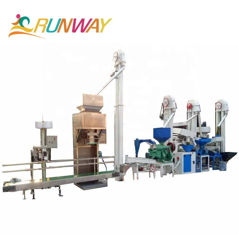 1 ton zaccaria rice milling machine rice mill with packing scale