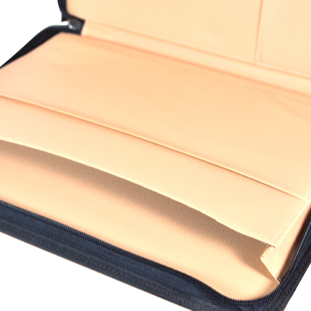 Папка для документов на молнии кожаная