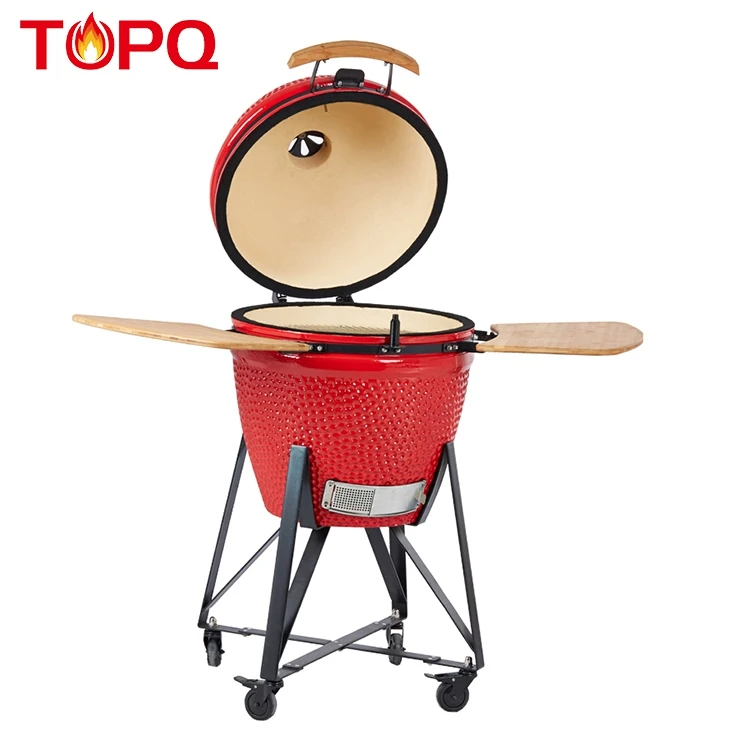 China Manufacturer TOPQ Ceramic Big BBQ Grill Kamado outdoor clay tandoor oven