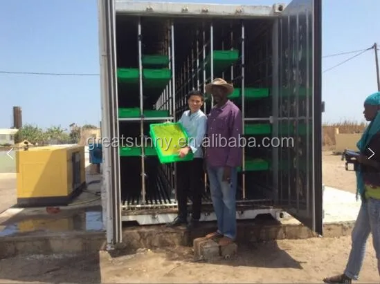 Detachable container type grass growing machine/green fodder making barley breeding room