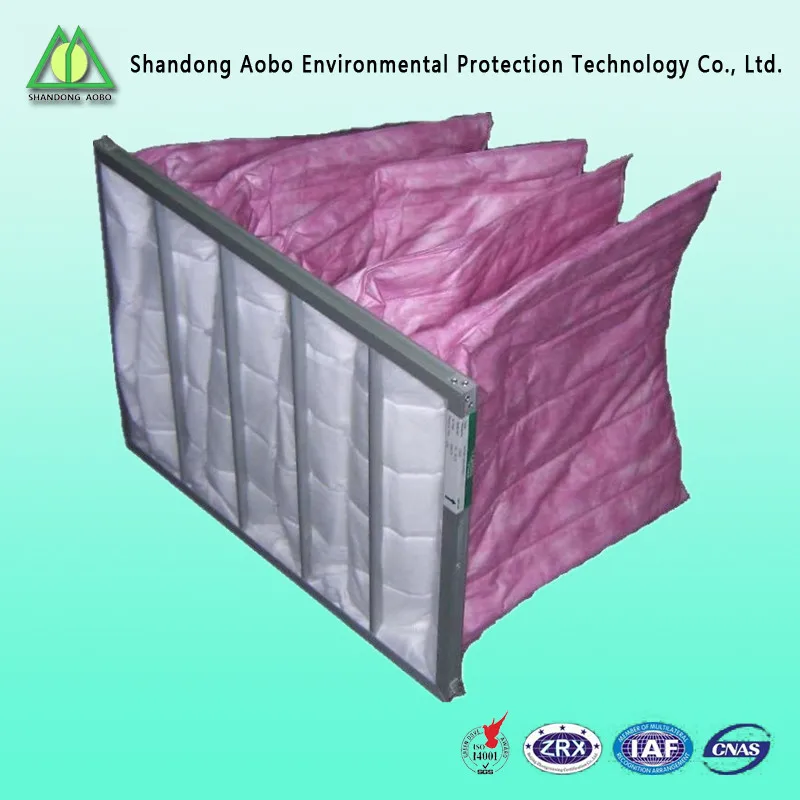 Средняя эффективность hvac волокна карманный фильтр Синтетического Волокна