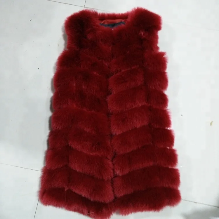 Superior materials rabbit fur waistcoat women middle length vest