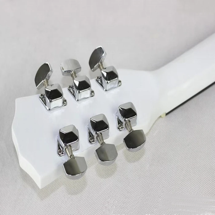 White 40 inch Top Popular Guitar Student Practice Guitar Chrome Classic Basswood Guitar