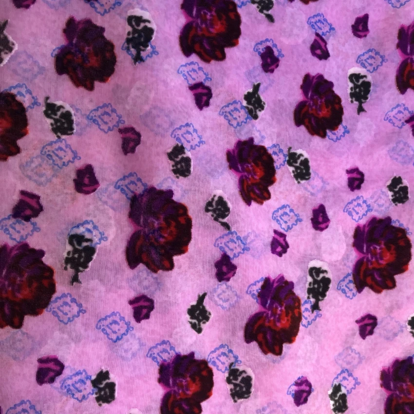 Burnout/burn out 100% silk velvet fabric price