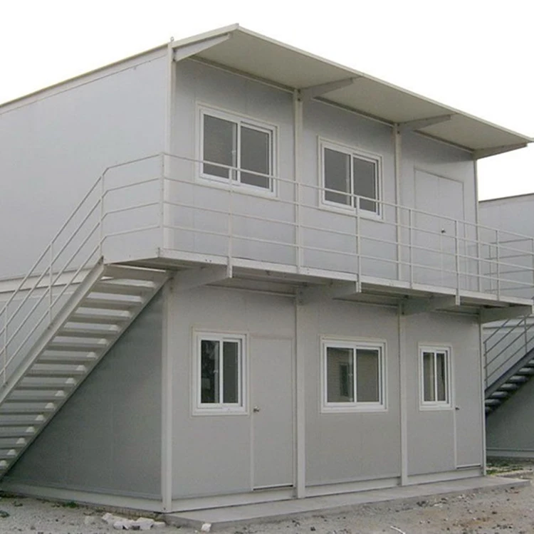 Low cost prefab 20ft/40ft double 2 story container house garden office