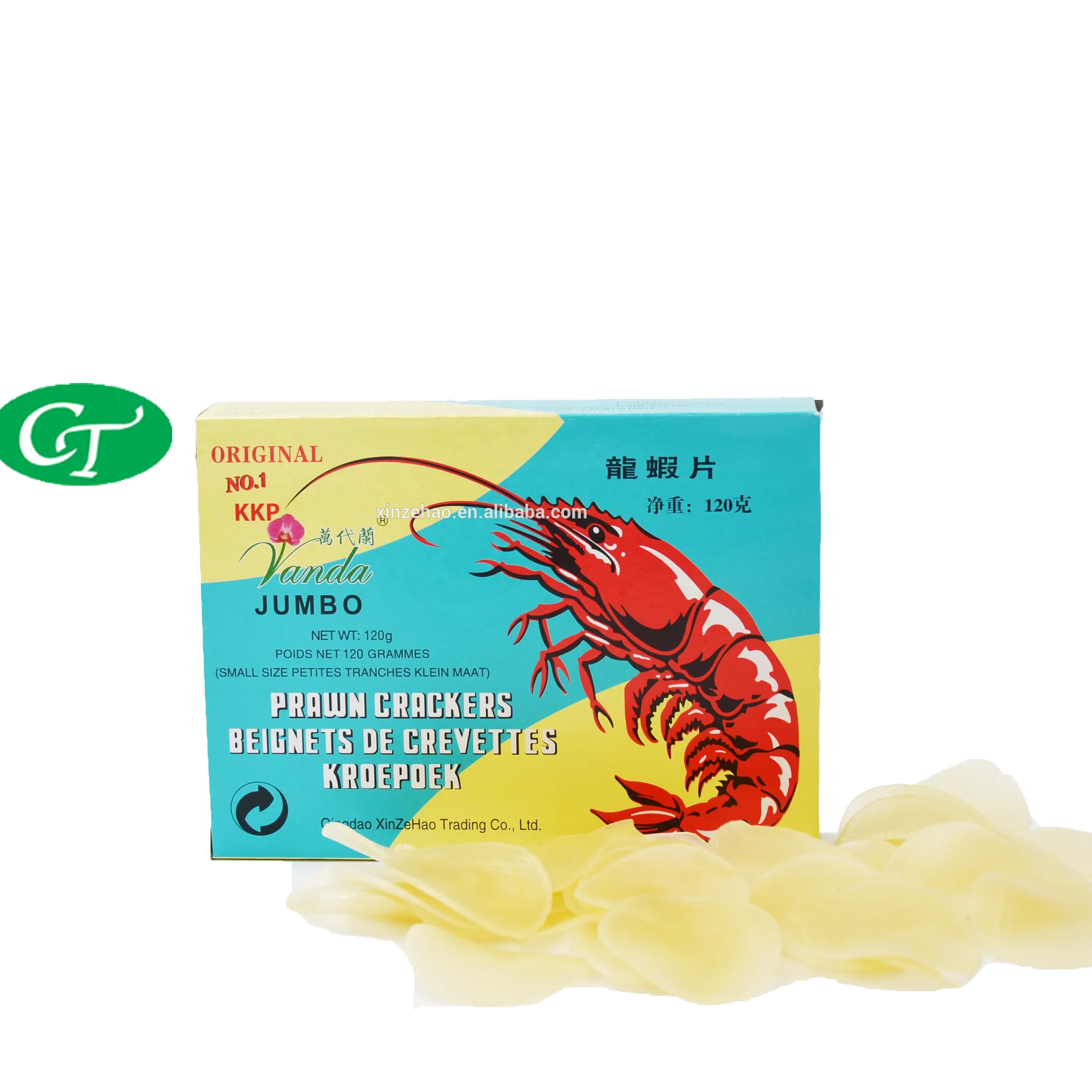 Сушеные чипсы креветки, 120 г, крекеры белого цвета