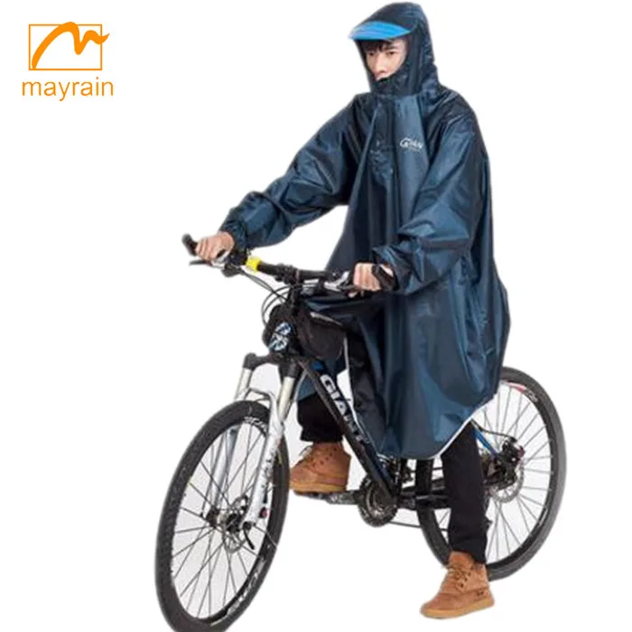 Waterproof Polyester Outdoor Riding Rain Poncho Bike Bicycle Durable Country Style Travel Gear One Pocket Logo One Size Fits All