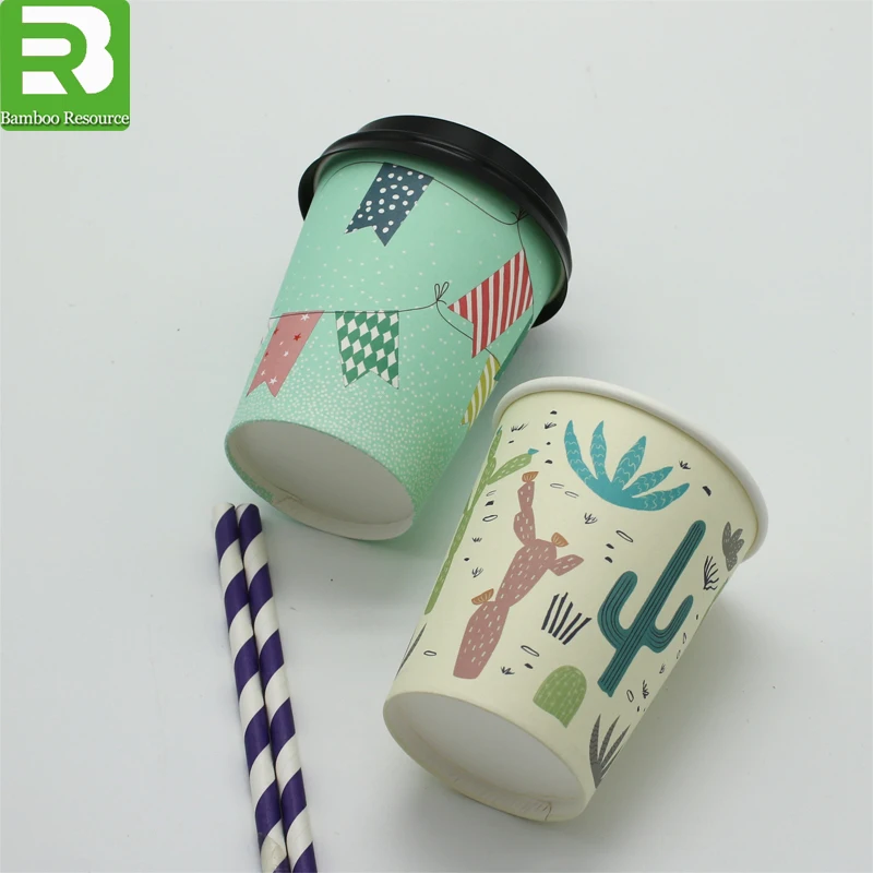 
2021 fashion design china single double ripple wall double pe logo color packaging custom 12 oz white paper cups 