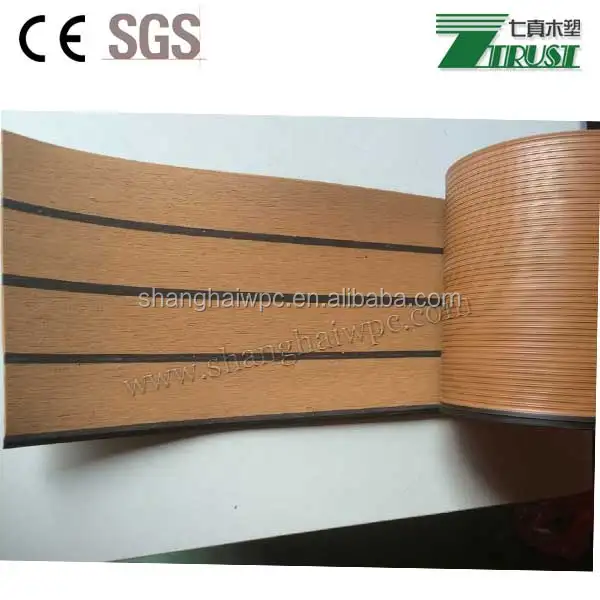 Synthetic pvc teak flooring used for boat marine