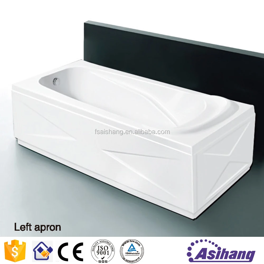 Portable Bath Tub Luxury Indoor Rectangular Hot Tubs Adult Eco-friendly 1 Piece Massage Graphic Design White Modern Hotel Center