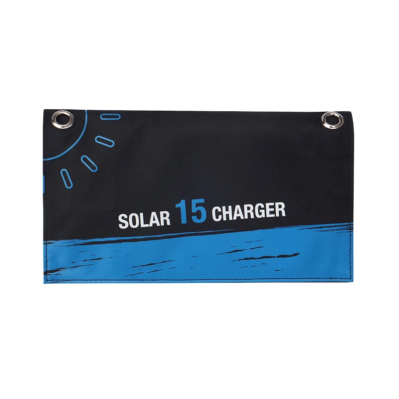 FOVigour Portable 15W Folding Solar Panel Charger Mobile Charger for Phone Solar Battery with Dual Display USB Port Outdoor