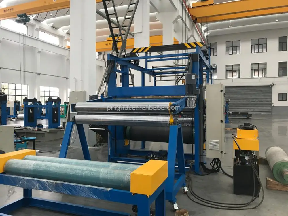 Roller embossing machine for textile
