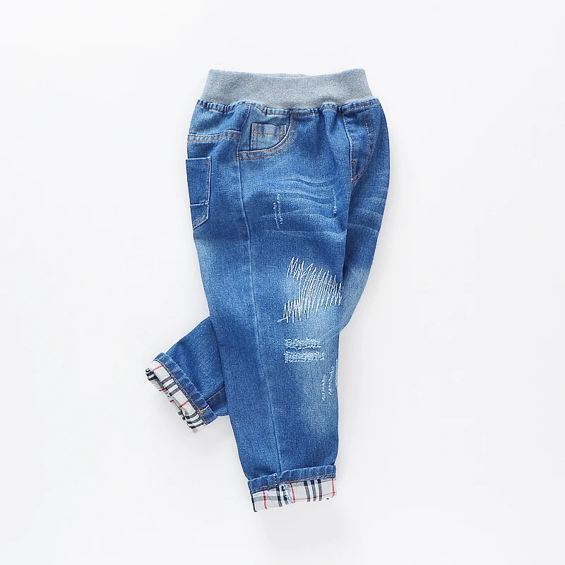
DRNN1901B03 2019 New design kids jeans pant fashion blue boys jeans cheap wholesale kids jeans 
