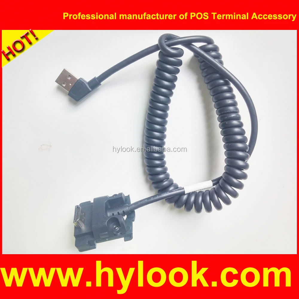 USB Sprial cable 296113773AB For Ingenico ISC250 ipp350 ipp320 connector