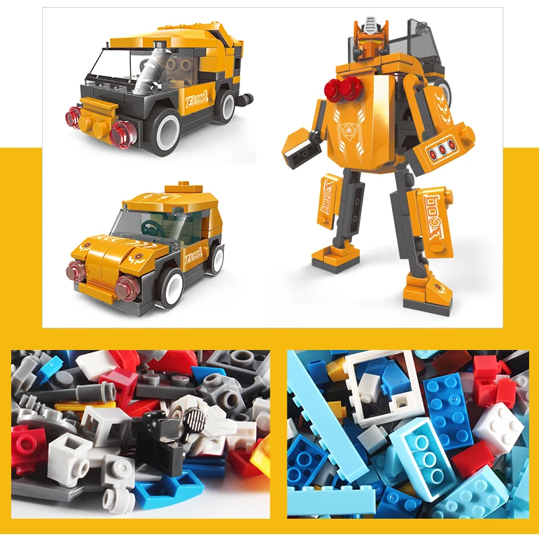 factory direct sales 3 in 1 robot car DIY building blocks shenzhen toy with cheap price for boy and girl indoor fun