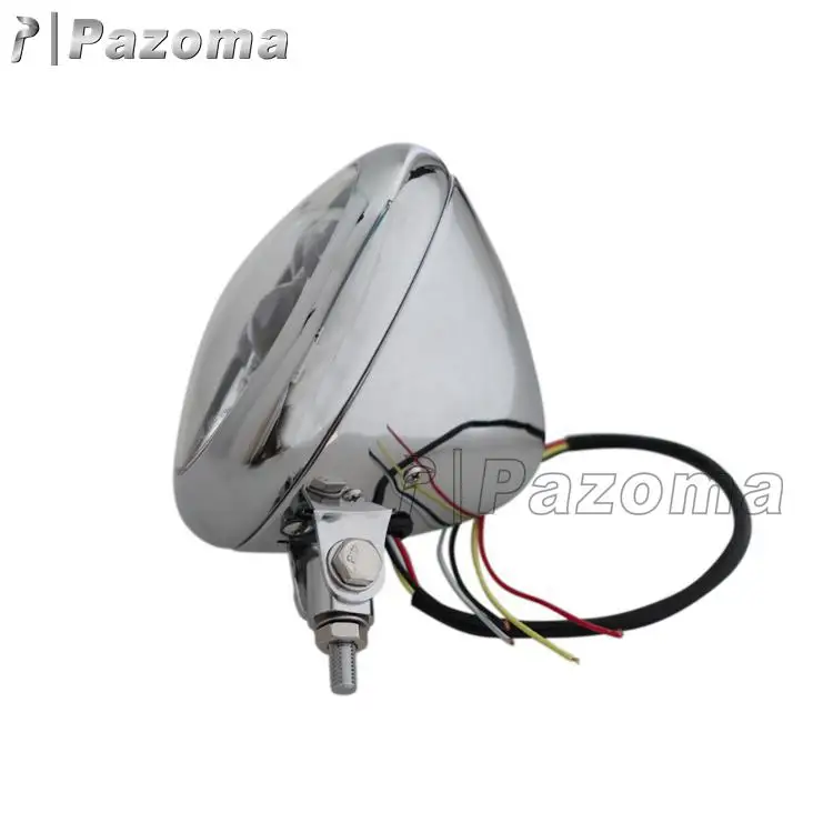 New Universal Motorcycle E-marked LED Projector Headlight For Harley Bobber Chopper Cafe Racer