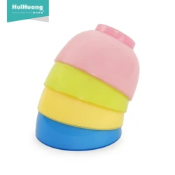 Cheap kitchen microwave colorful PP double color 6inch  plastic fruit bowls plastic bowl set