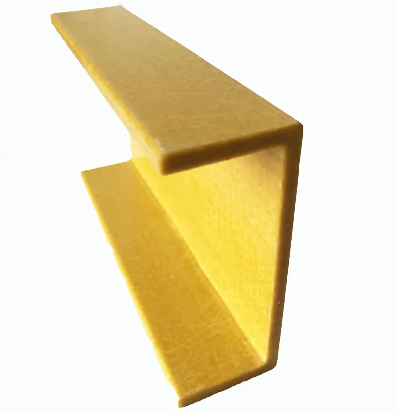 Высокопрочный экструзионный канал GRP Pultruded Стекловолоконный C-образный профиль композитные пластиковые