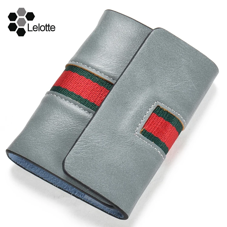 
Branded business card holder leather wallet women genuine business card case 