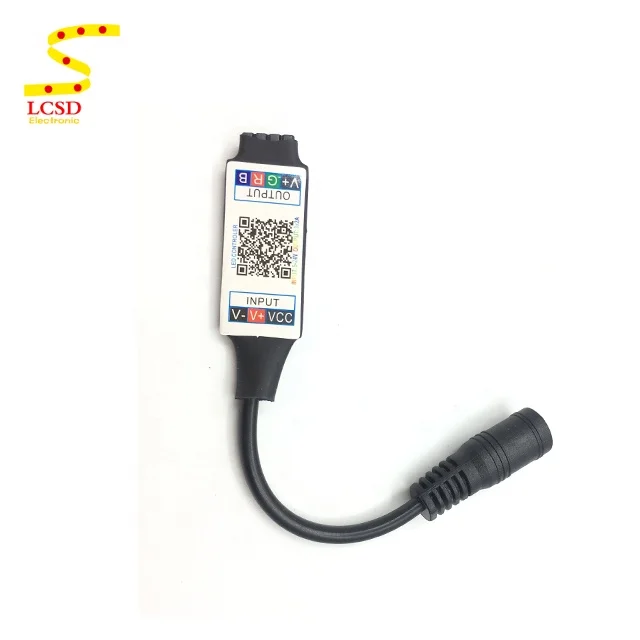 
DC5-24V 6A Mini Smart Wireless BLE LED Controller for RGB LED Strip Lights Mobile Phone APP Control 