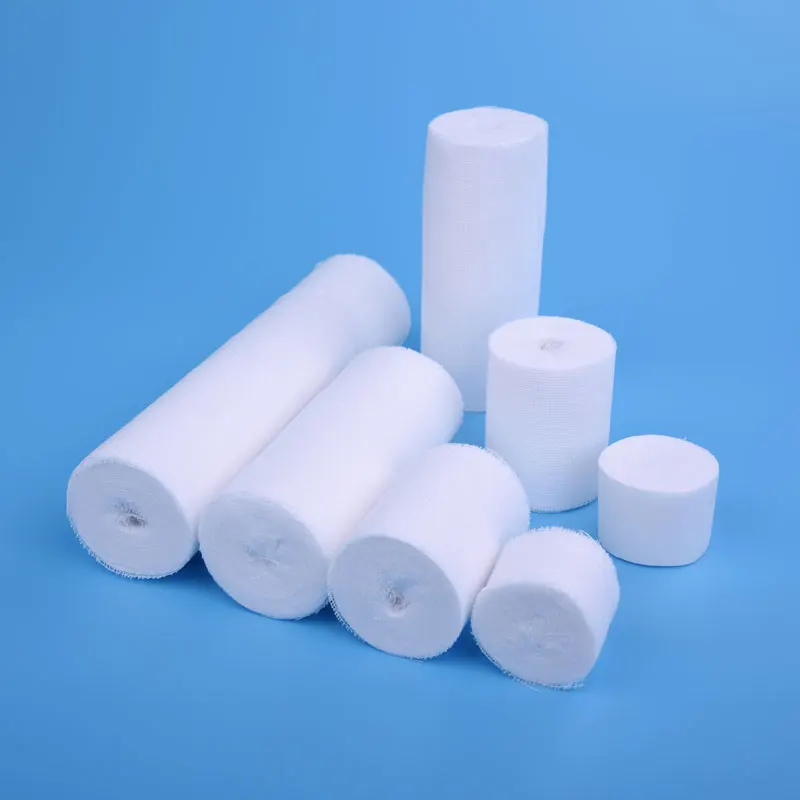 
100% Cotton gauze bandage gauze roll surgical sterile hemostatic gauze bandage medical supplies 