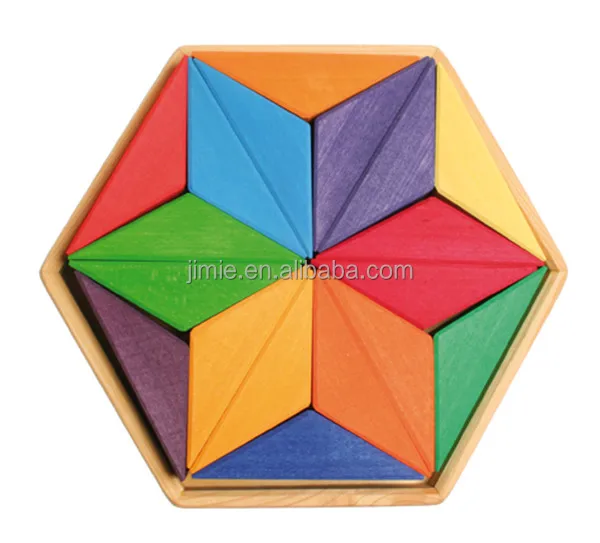 different colored kids diy wooden jigsaw puzzle