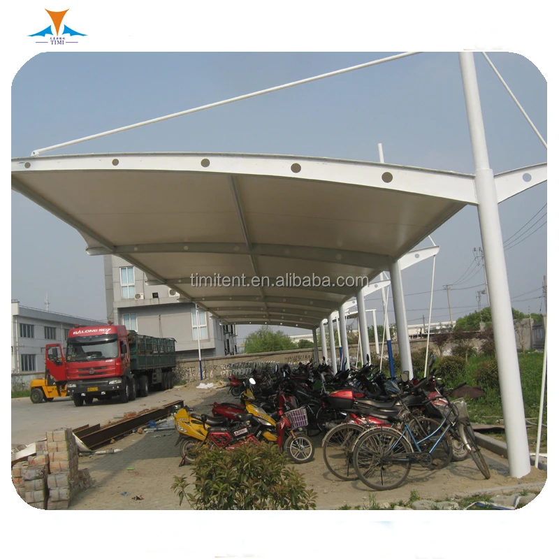 New Car Parking shed Tent Modern Tensile Membrane Structure and steel structure Cantilever Carport shelter